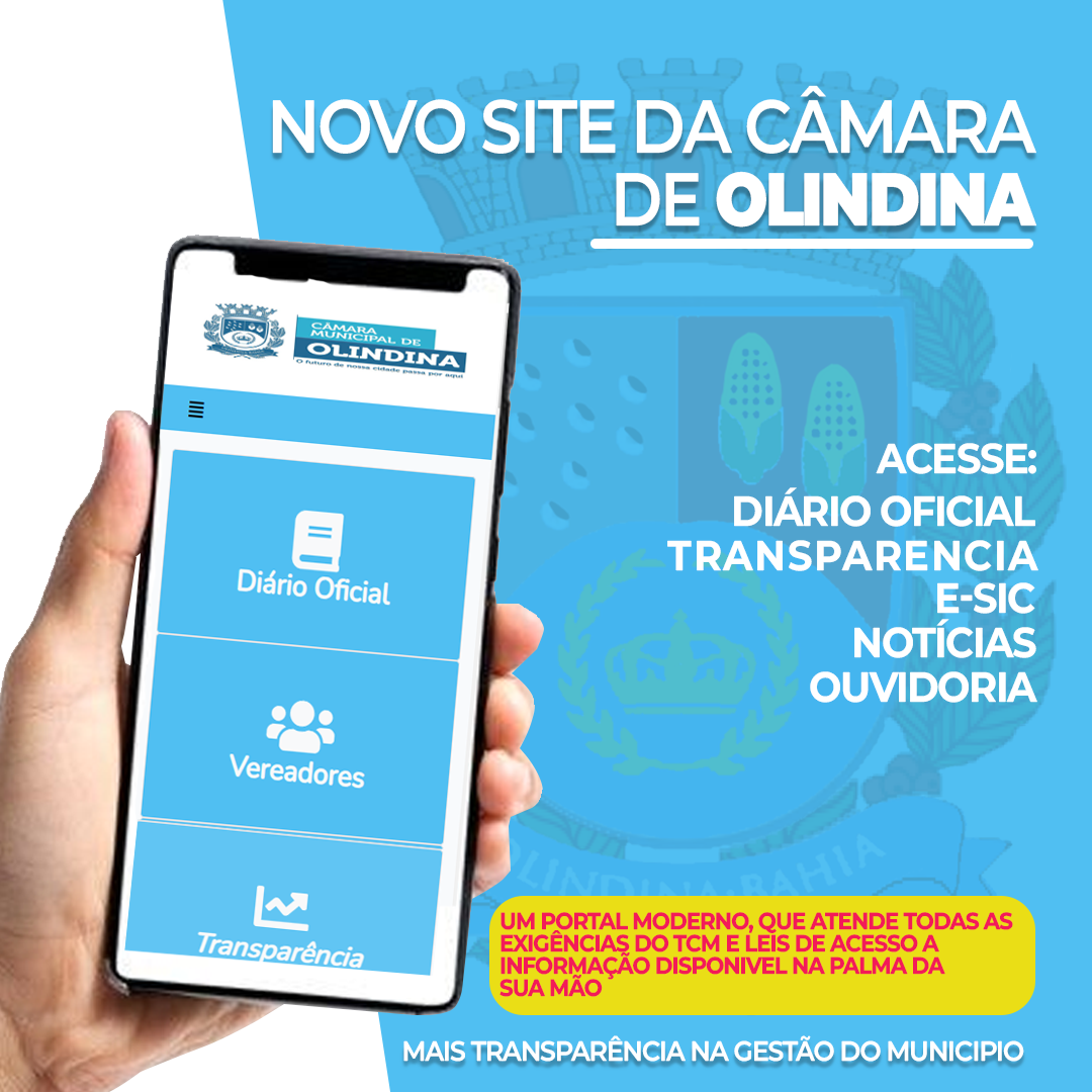 Novo site da câmara de Olindina